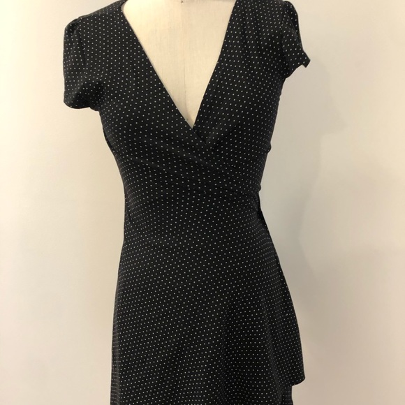 brandy melville polka dot wrap dress